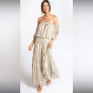Brand New Violette Off the Shoulder Medium Maxi Dress